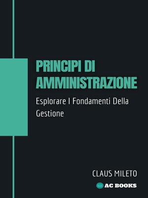 cover image of Principi Di Amministrazione